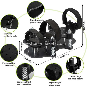 Lawn Aerator Shoes Spring-Loaded Design Patented Upgrade Double Layer Lawn Shoes Soil Yard Aerator Tool for Patio Garden